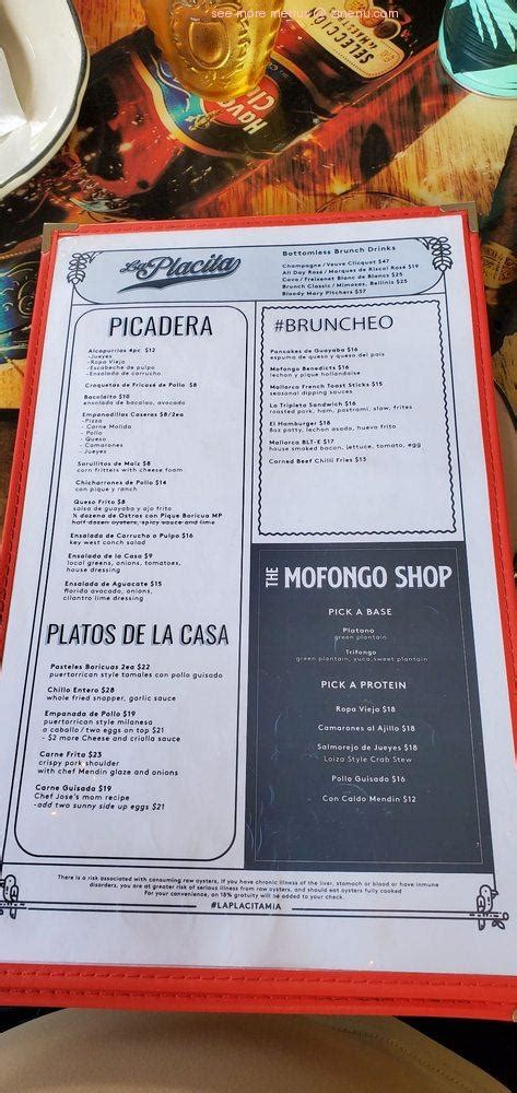 la placita menu.